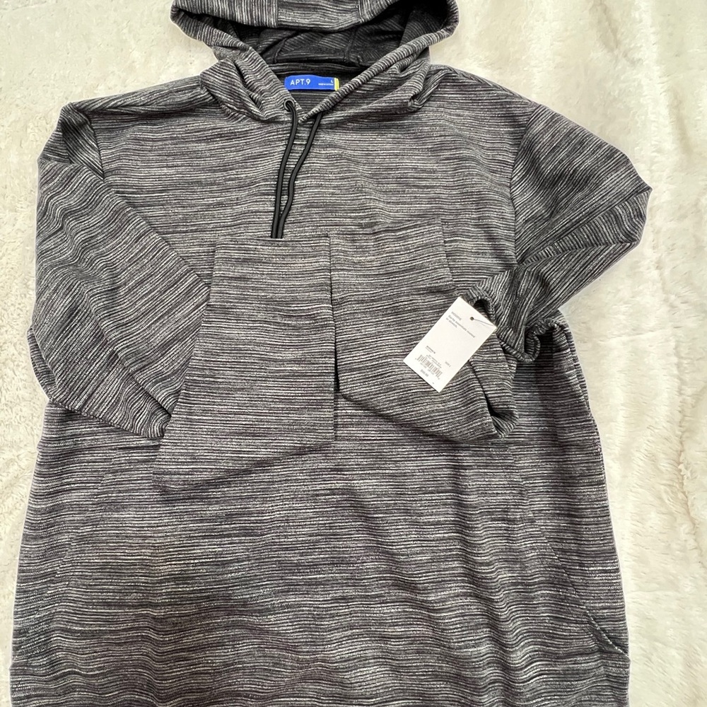 Hoodie, 🔥NWT. APT 9 MENS L NWT!! Warm…with front pocket😁